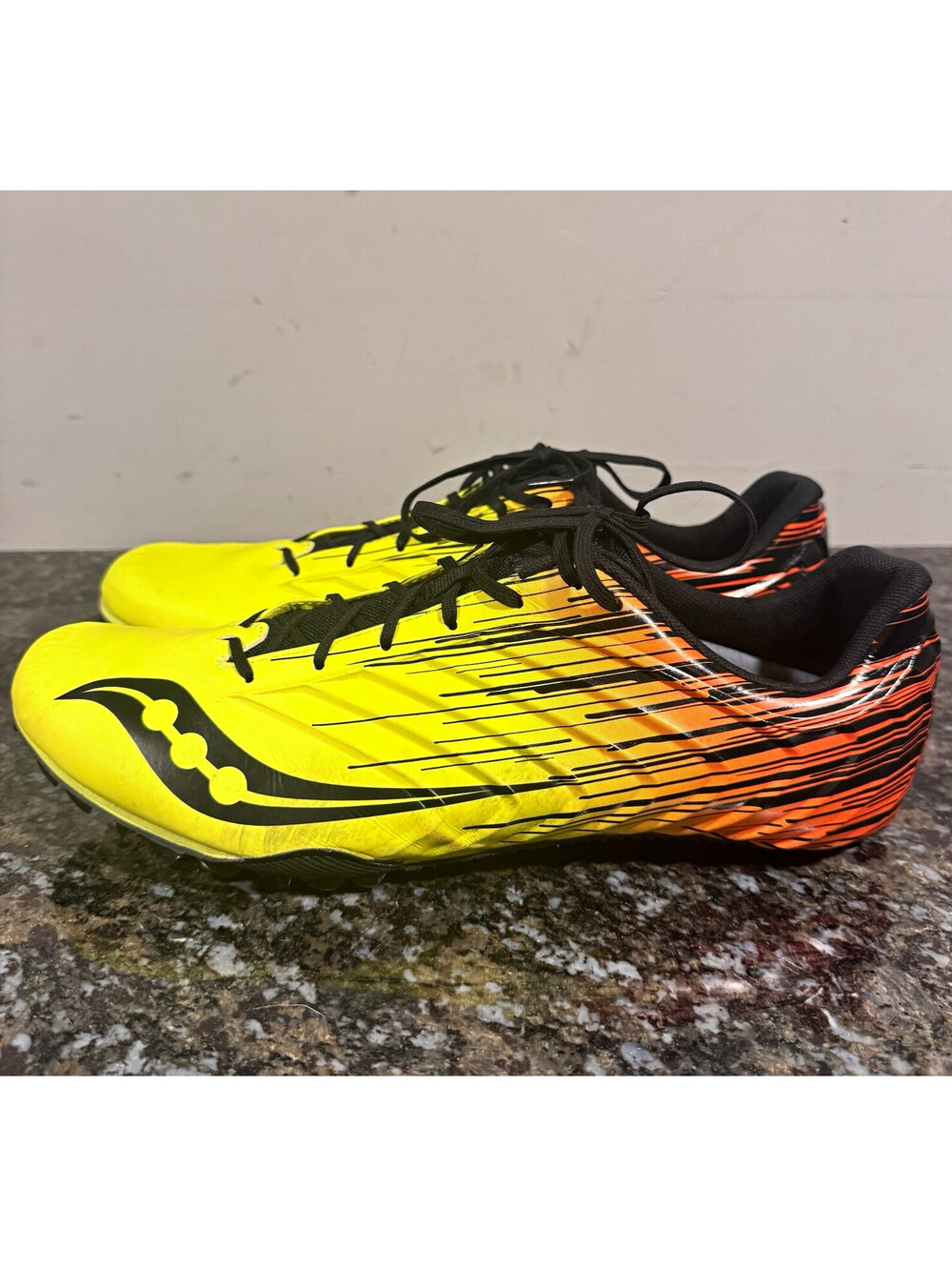 Saucony Spitfire 5 Men Size 13 Track Spikes Sprint Citron Yellow Black S29055-5